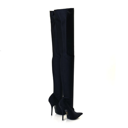Balenciaga Spandex Pointed Toe Knife Thigh High Boots 39 Black 4 of 7