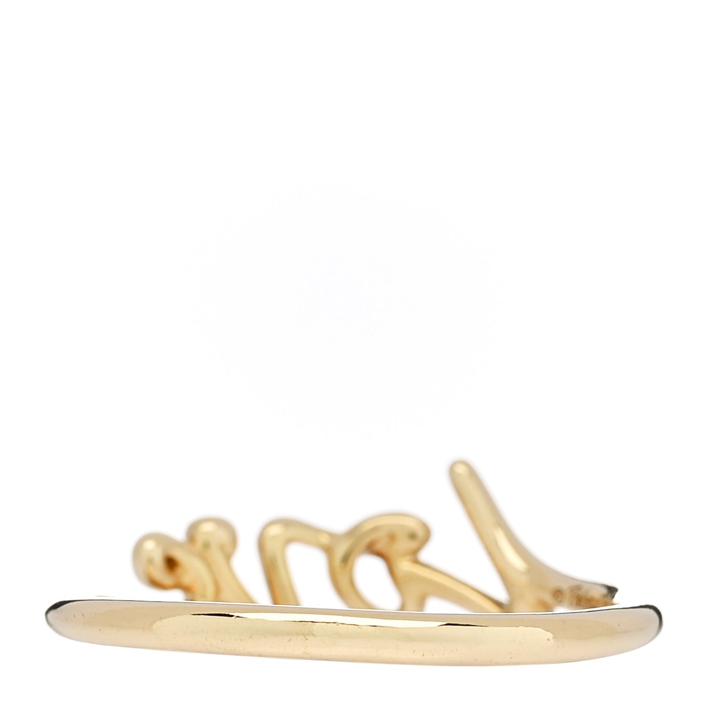 18K Yellow Gold Mini Paloma's Graffiti Love Ring 58 8.25