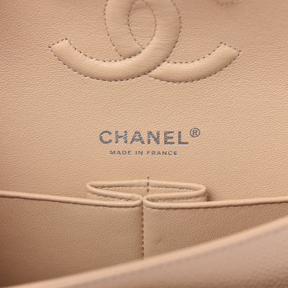 Chanel Caviar Quilted Medium Double Flap Beige 8 of 11