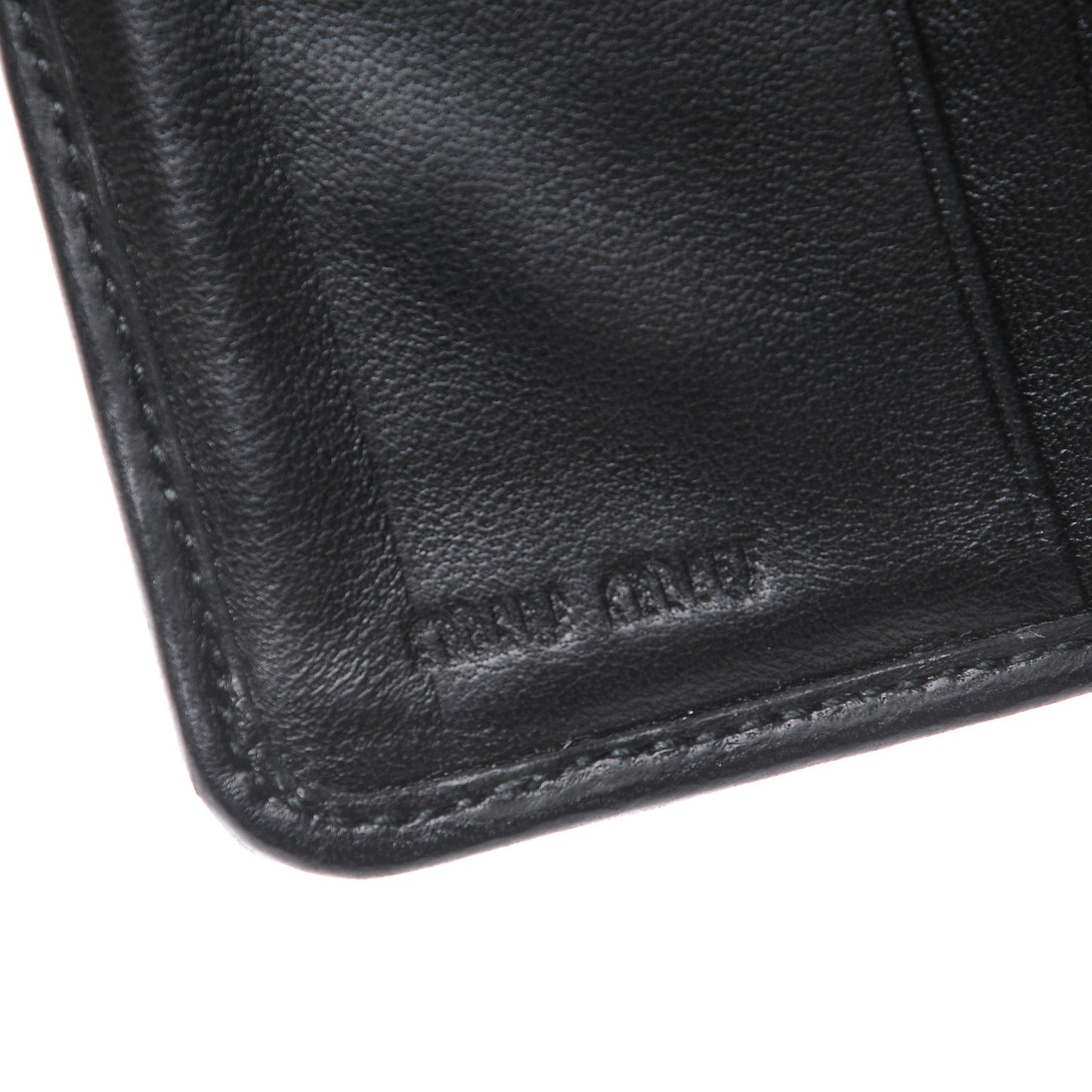 Nappa Quilted Wallet Black