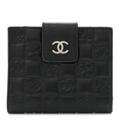 Chanel Calfskin Lucky Symbols Compact French Flap Wallet Black 1 of 10