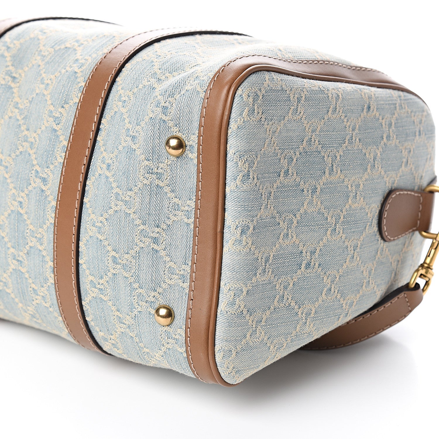Gucci Denim Monogram Medium Joy Boston Blue 8 of 9