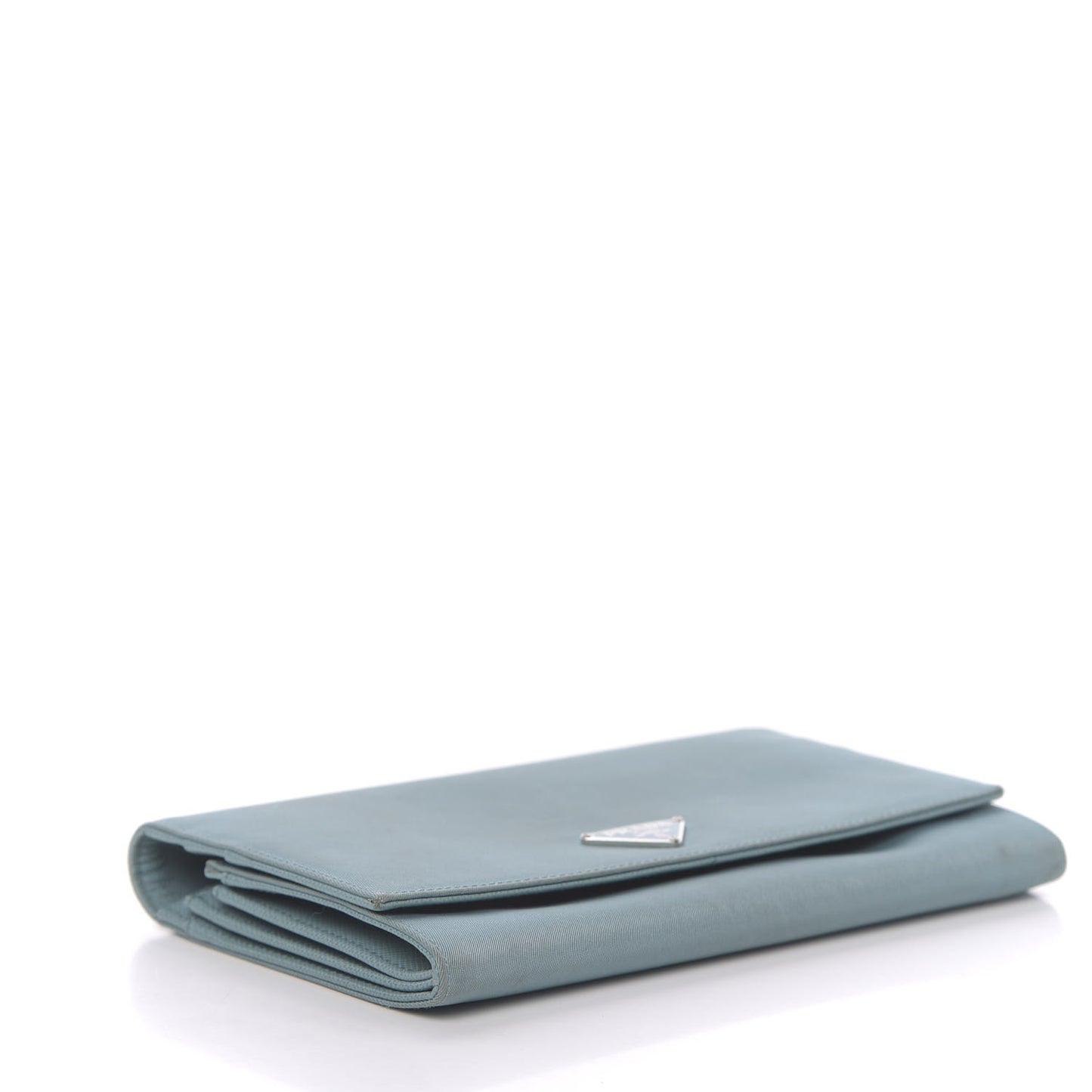 Tessuto Nylon Continental Flap Wallet Turchese
