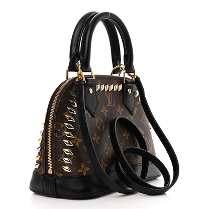 Louis Vuitton Monogram Macassar Studded Alma BB 3 of 15