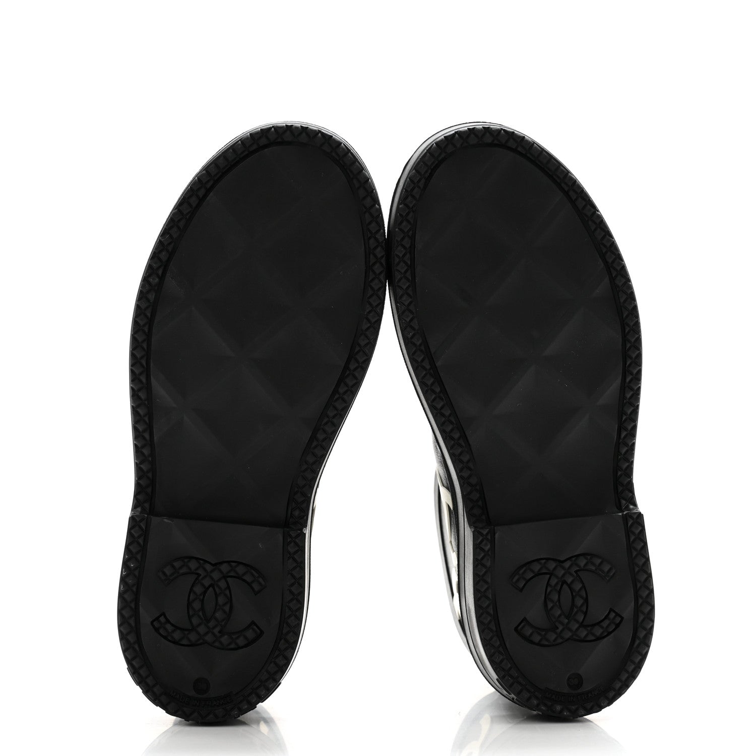 Chanel Rubber CC Print Boots 39 Black 5 of 10