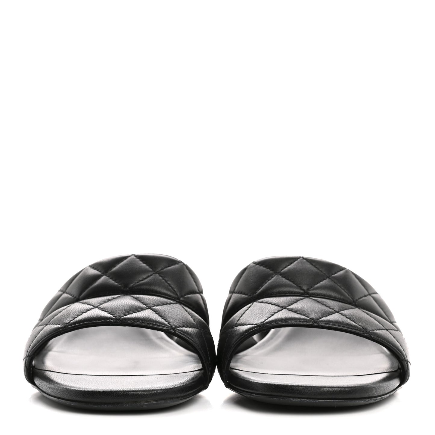 Lambskin Quilted Mules 40 Black