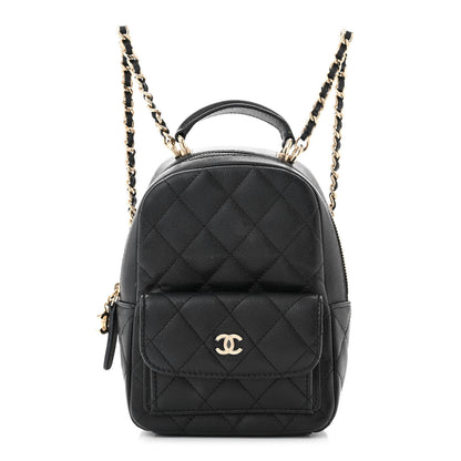 Chanel Caviar Quilted CC Mini Classic Backpack Black 1 of 10