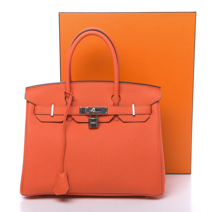 Hermes Togo Birkin 30 Orange Poppy 11 of 11