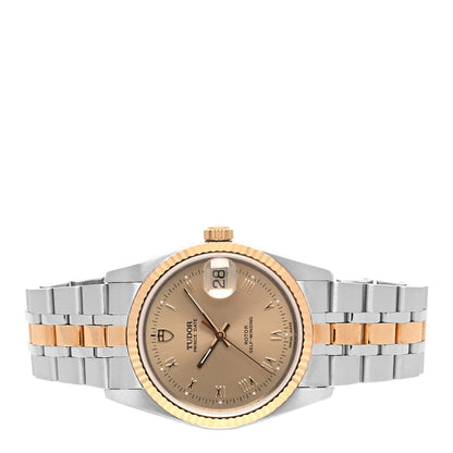 TUDOR Stainless Steel 18K Yellow Gold 34mm Prince Date Automatic Watch Champagne 74033 2 of 5
