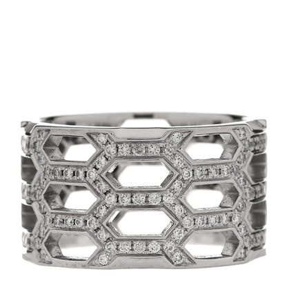 Bulgari 18K White Gold Diamond Serpenti Seduttori Pave Ring 56 7.5 3 of 6