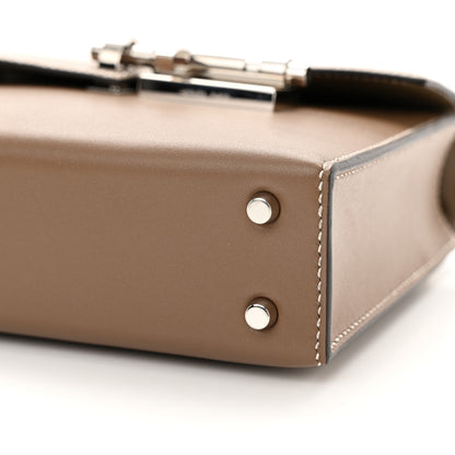 Hermes Tadelakt Mini Verrou Chaine Bag Etoupe 11 of 12