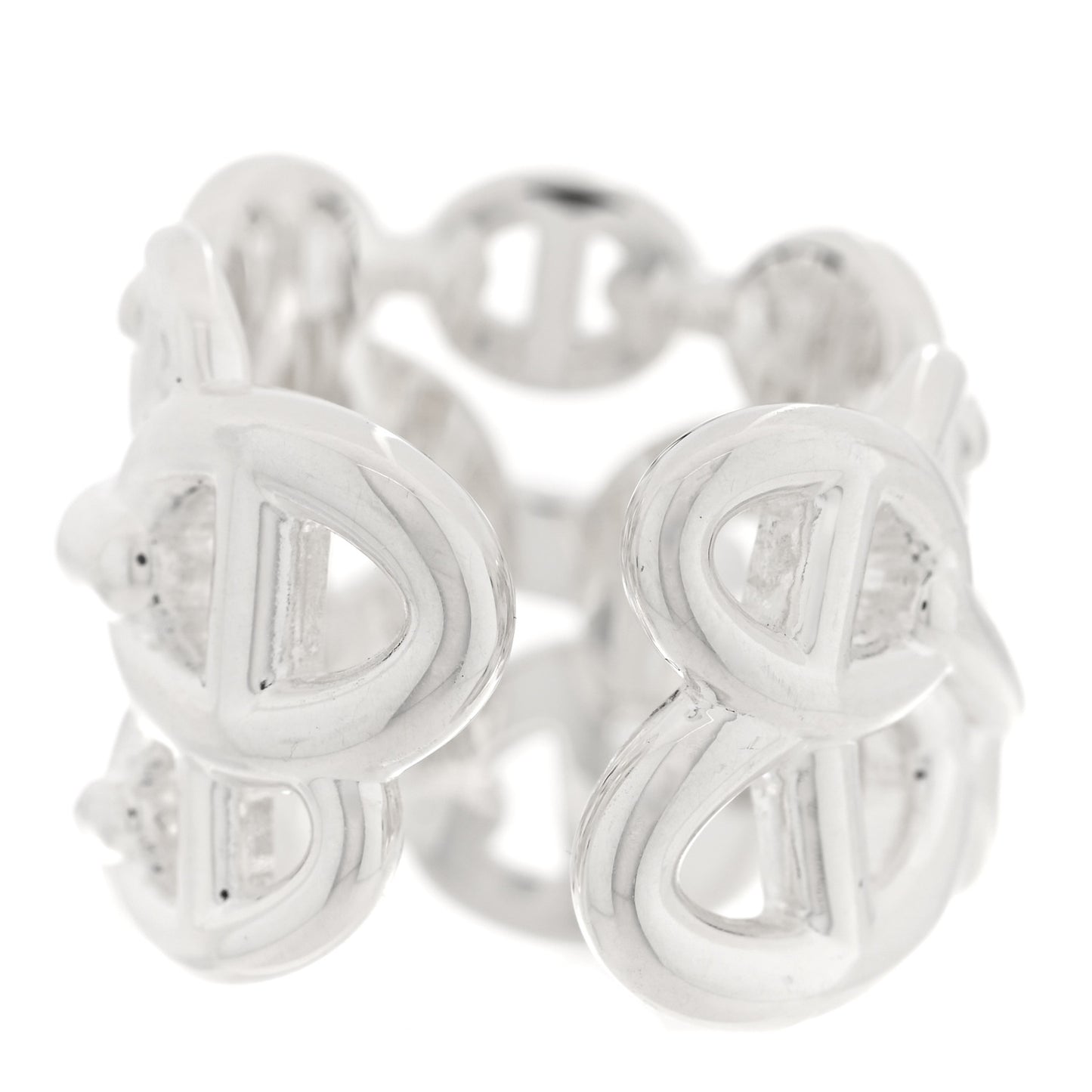 Sterling Silver GM Chaine d'ncre Enchainee Band Ring 49 4.75