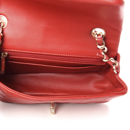 Chanel Lambskin Quilted Mini Rectangular Flap Red 5 of 11
