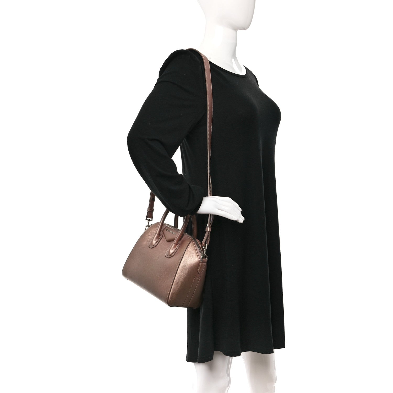 Givenchy Metallic Sugar Goatskin Mini Antigona Light Pink 2 of 9