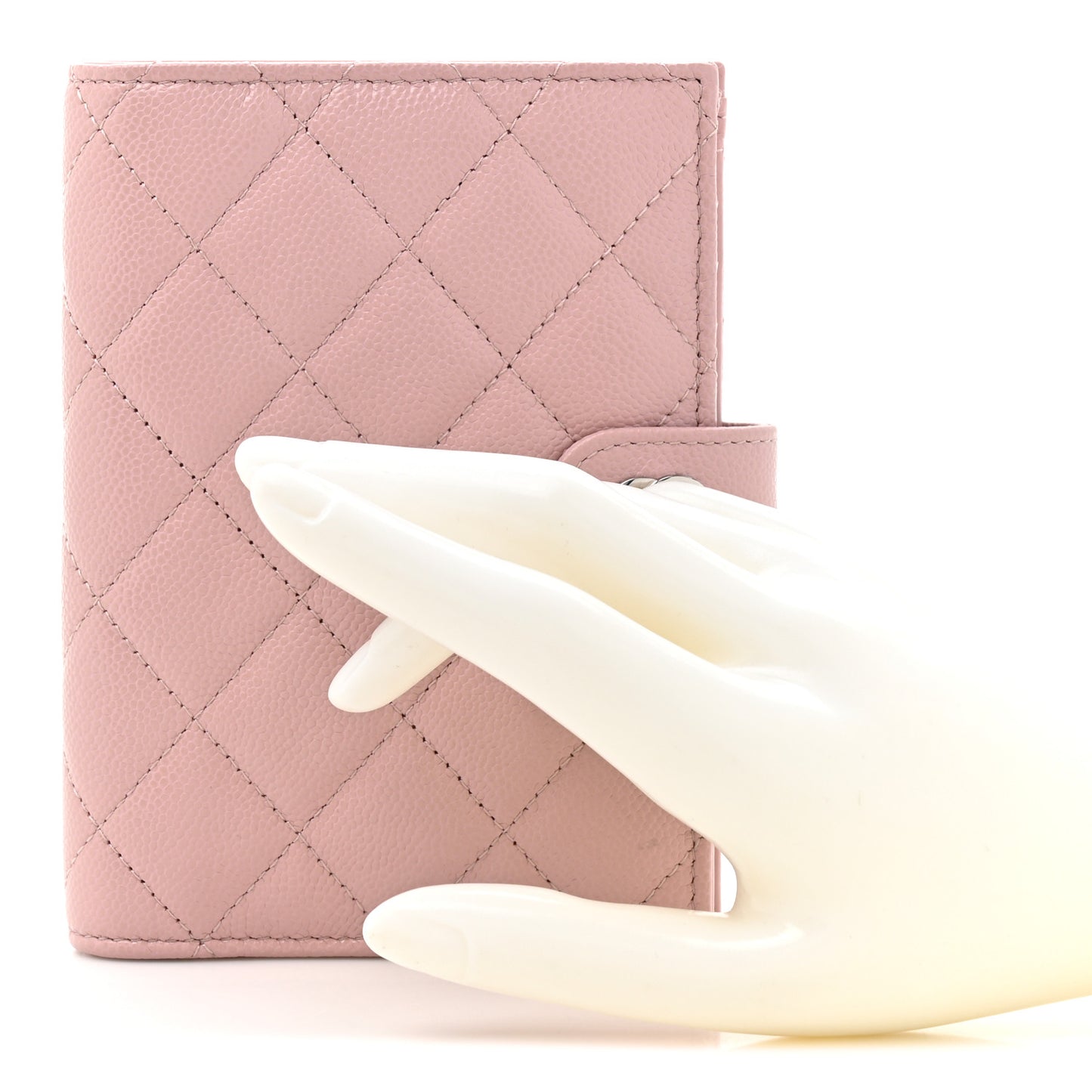 Caviar Quilted Passport Holder Pink