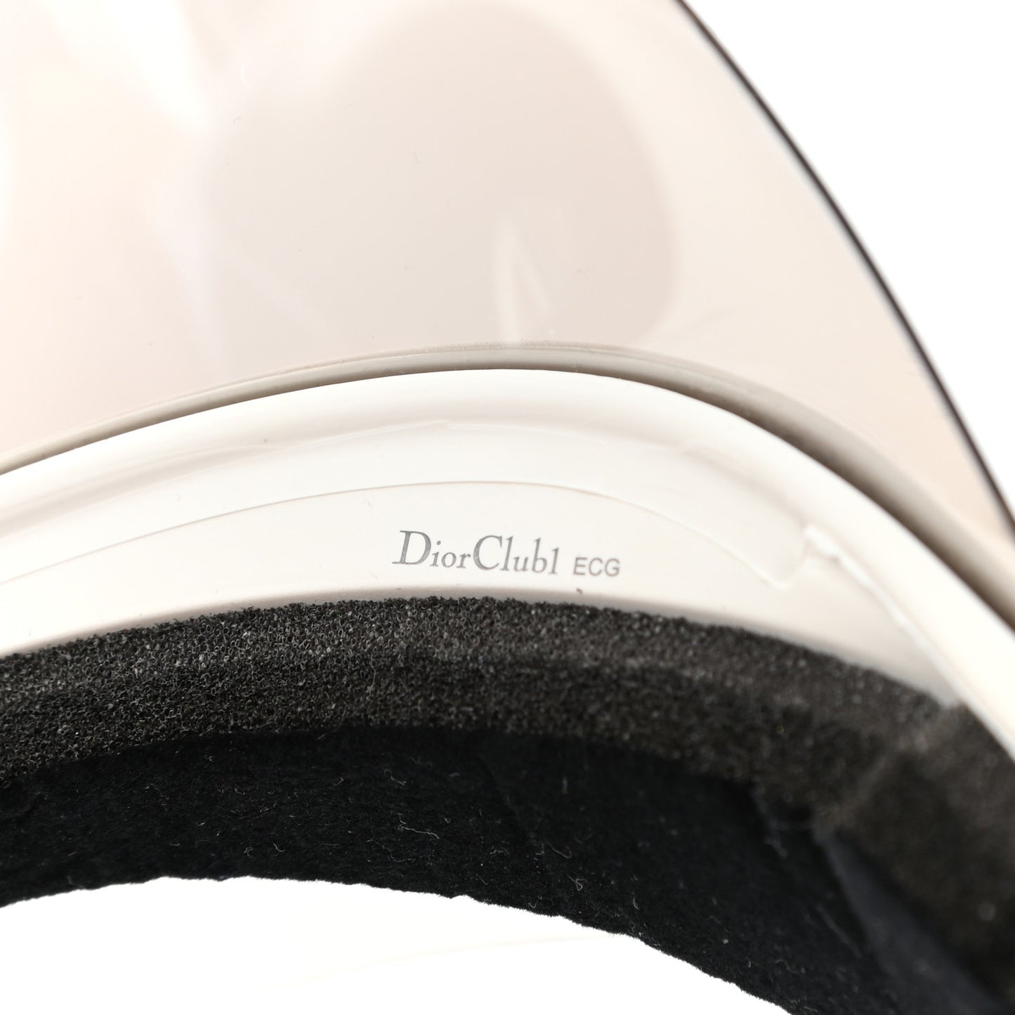 Mirrored DiorClub1 Sun Visor White Black
