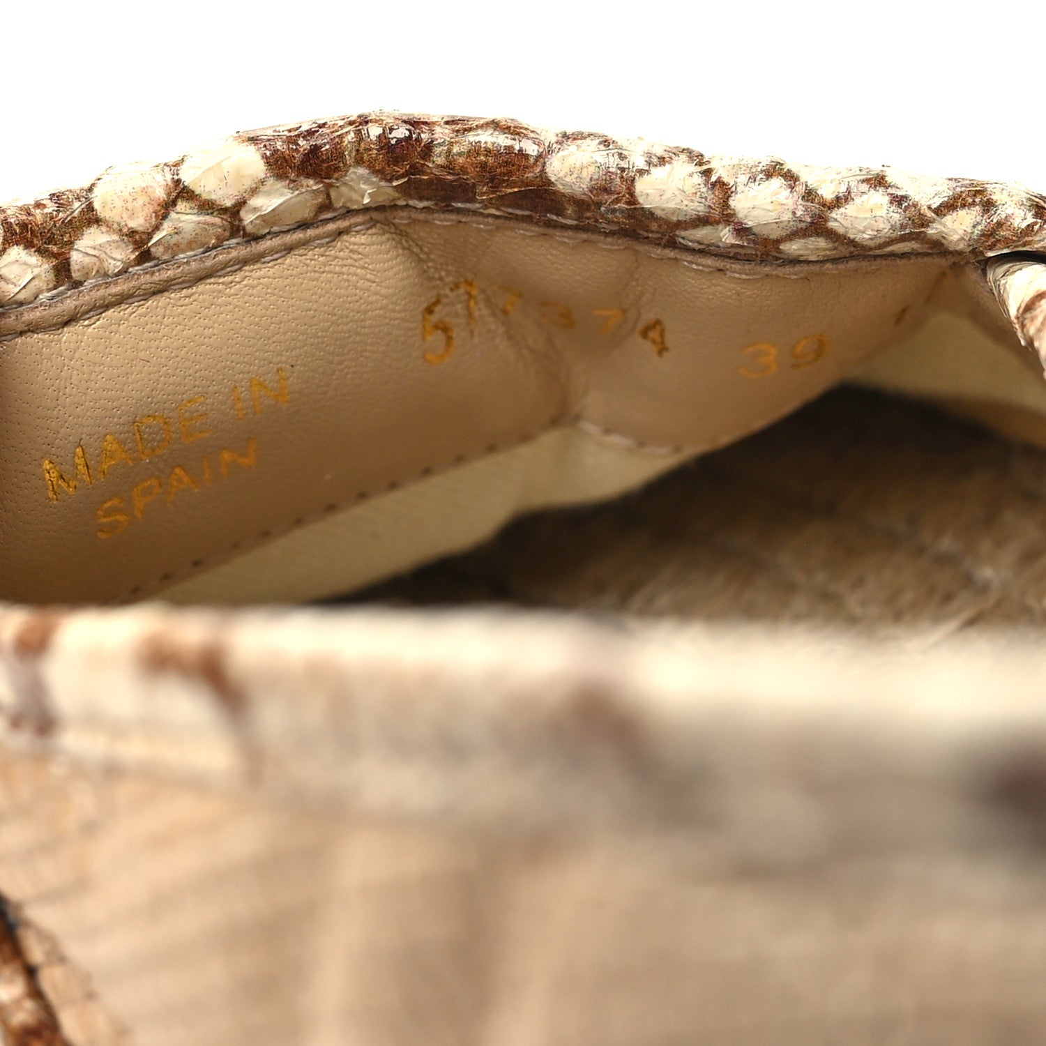 Gucci Straw Elaphe Matelasse GG Marmont Espadrilles 39 Natural Cream Brown 6 of 8