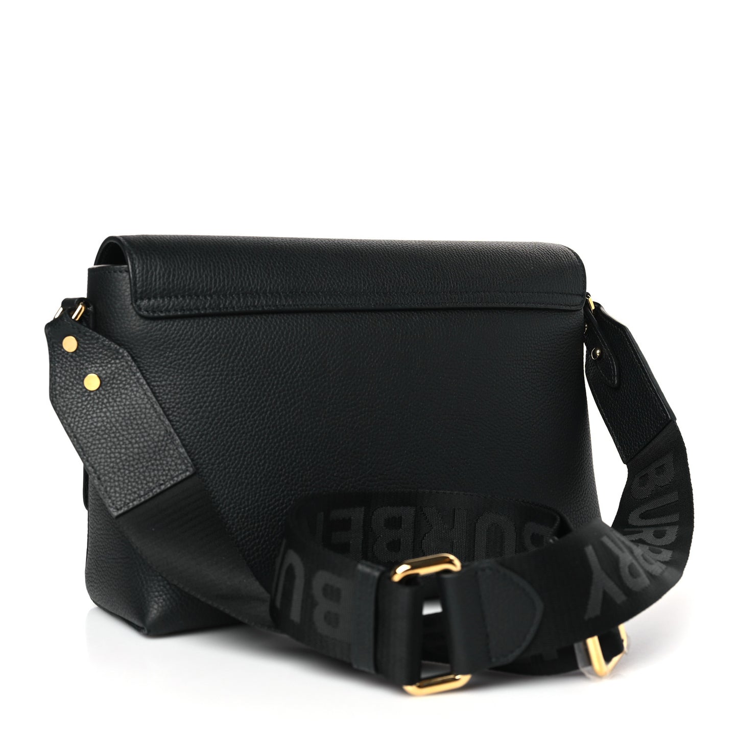 Grainy Calfskin Vintage Check Note Crossbody Bag Black