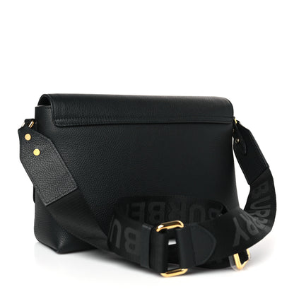 Burberry Grainy Calfskin Vintage Check Note Crossbody Bag Black 3 of 8