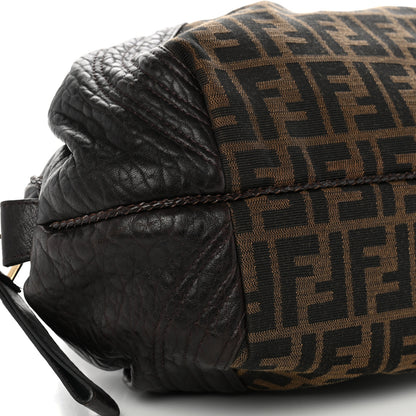 Fendi Zucca Nappa Nuvolata Vitello Tortuga Spy Bowler Tobacco Moro 9 of 10