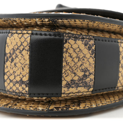 Gucci Snakeskin Small Bamboo 1947 Top Handle Bag Natural Black 11 of 12