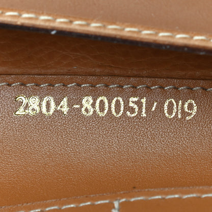 Fendi Coated Canvas Striped Wallet Ecru Camel 7 of 8