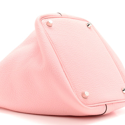 Hermes Taurillon Clemence Picotin Lock 18 PM Rose Sakura 9 of 11