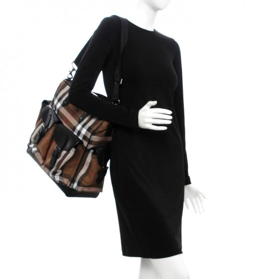 Bridle Calfskin House Check Tote Black