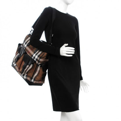 Burberry Bridle Calfskin House Check Tote Black 2 of 17