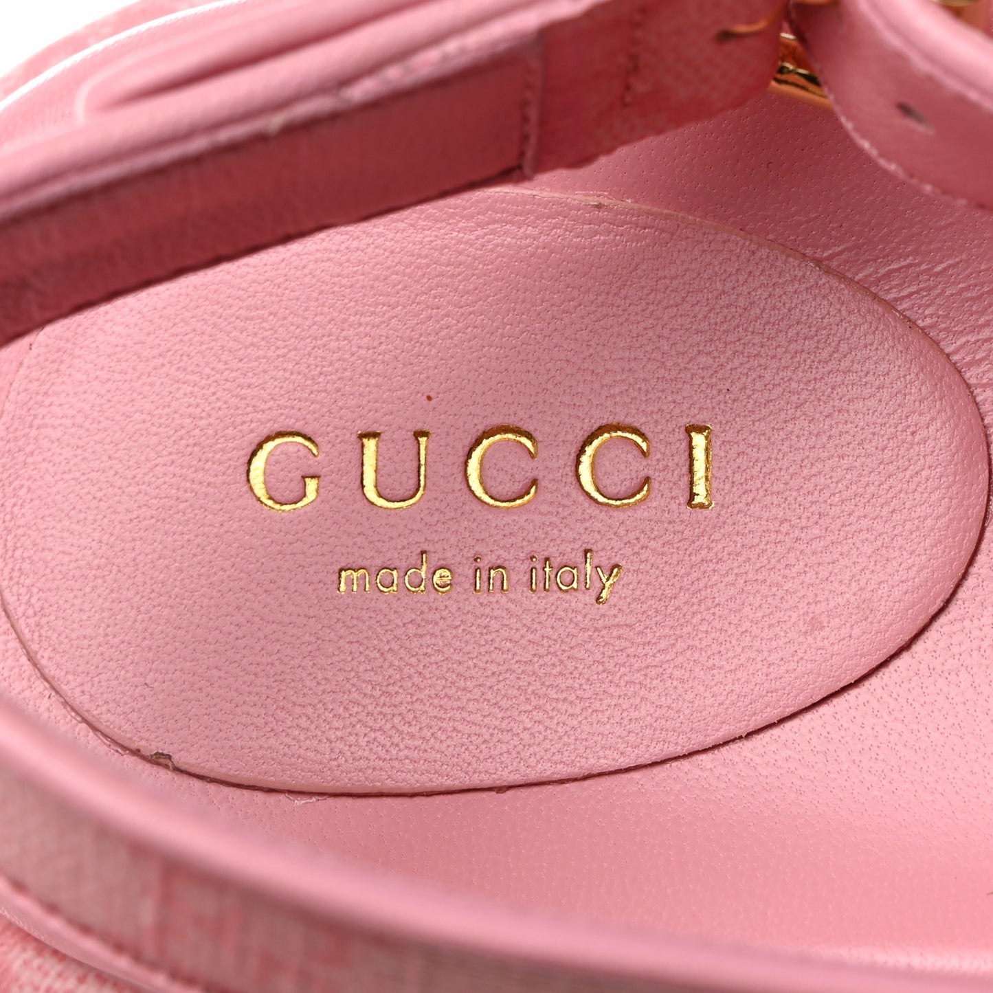 GG Supreme Monogram Granada Kid Angelina Platform 35mm Slingback Sandals 37.5 Cotton Candy Dark Cotton Candy Wild Rose