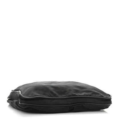 Prada Nylon Flat Messenger Bag Black 4 of 12