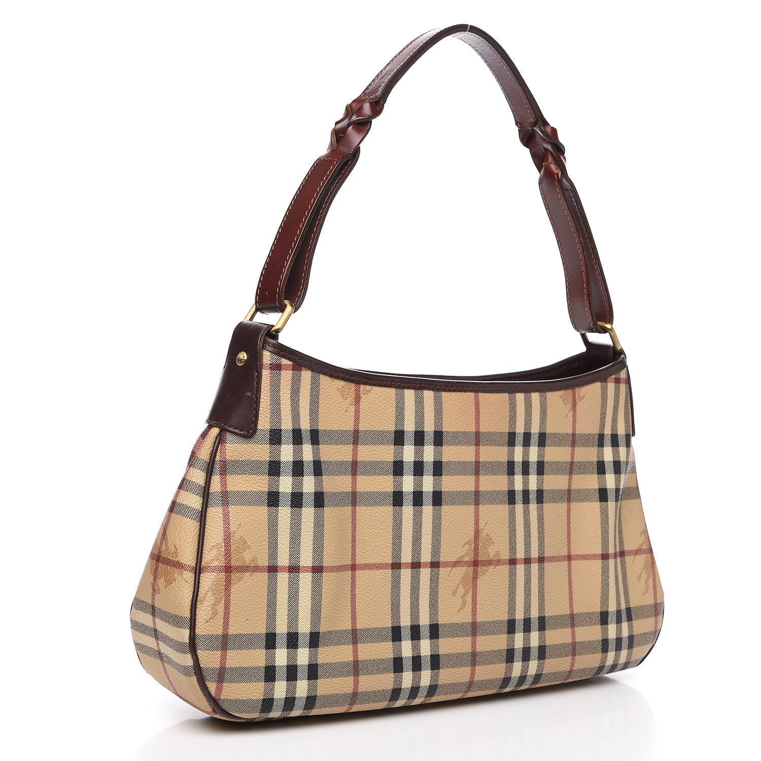 Burberry Haymarket Check Shoulder Bag Brown 2 of 13