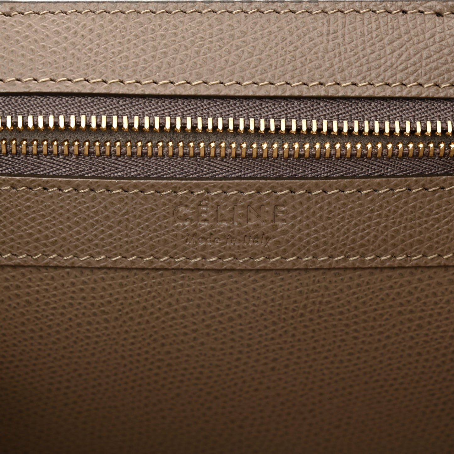 Grained Calfskin Small Vertical Cabas Beige