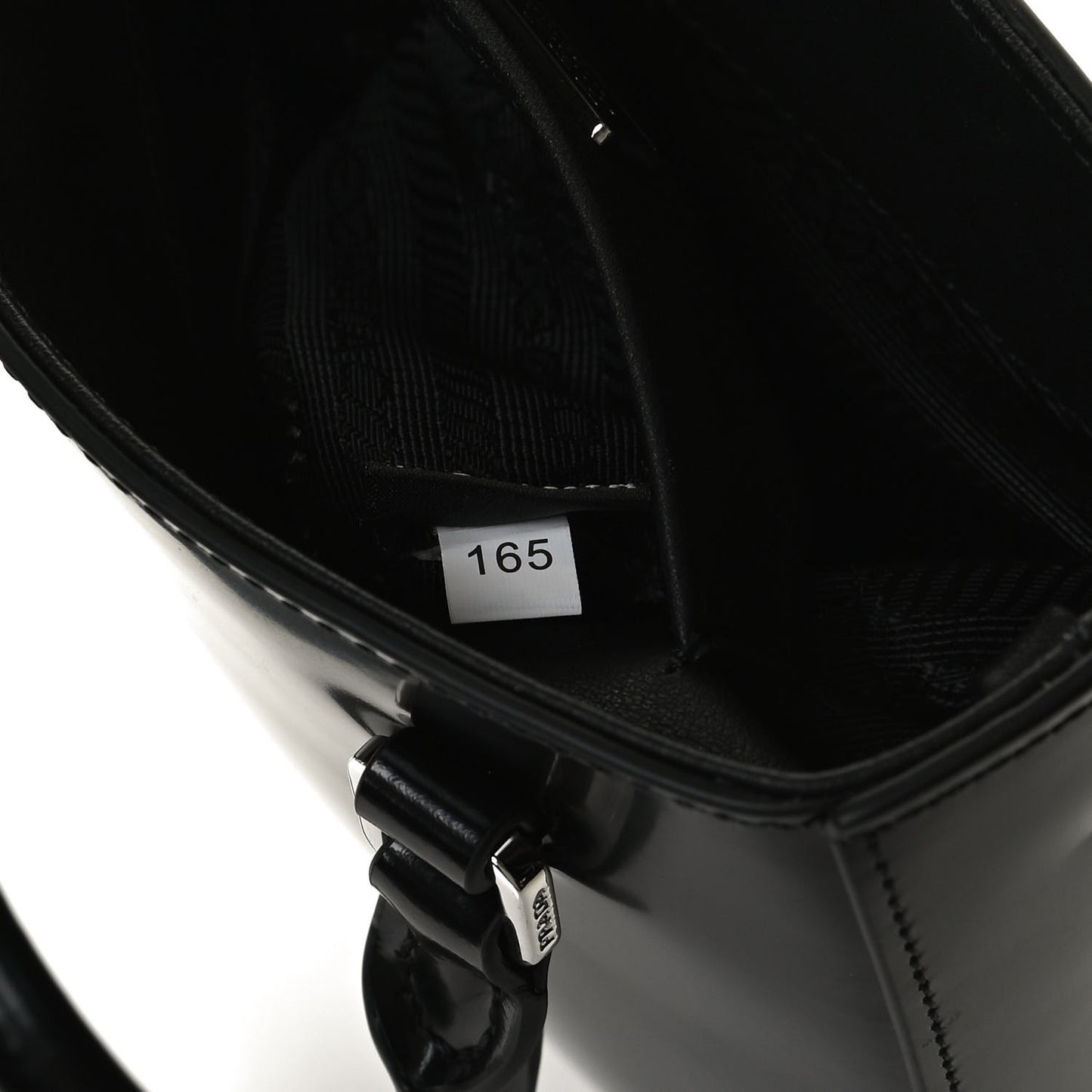 Spazzolato Triangle Small Double Handle Crossbody Tote Black