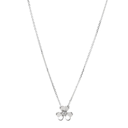 Van Cleef & Arpels 18K White Gold Diamond Mini Frivole Pendant Necklace 1 of 6