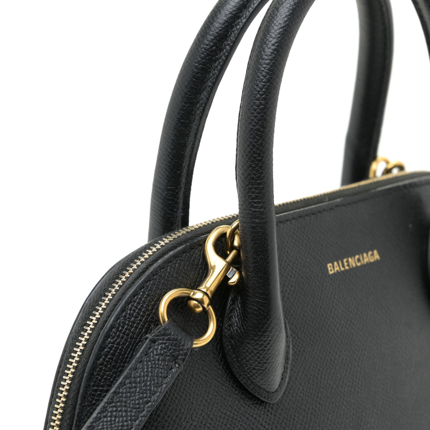 Balenciaga Signature Grained Calfskin Logo S Ville Top Handle Bag Black 11 of 14