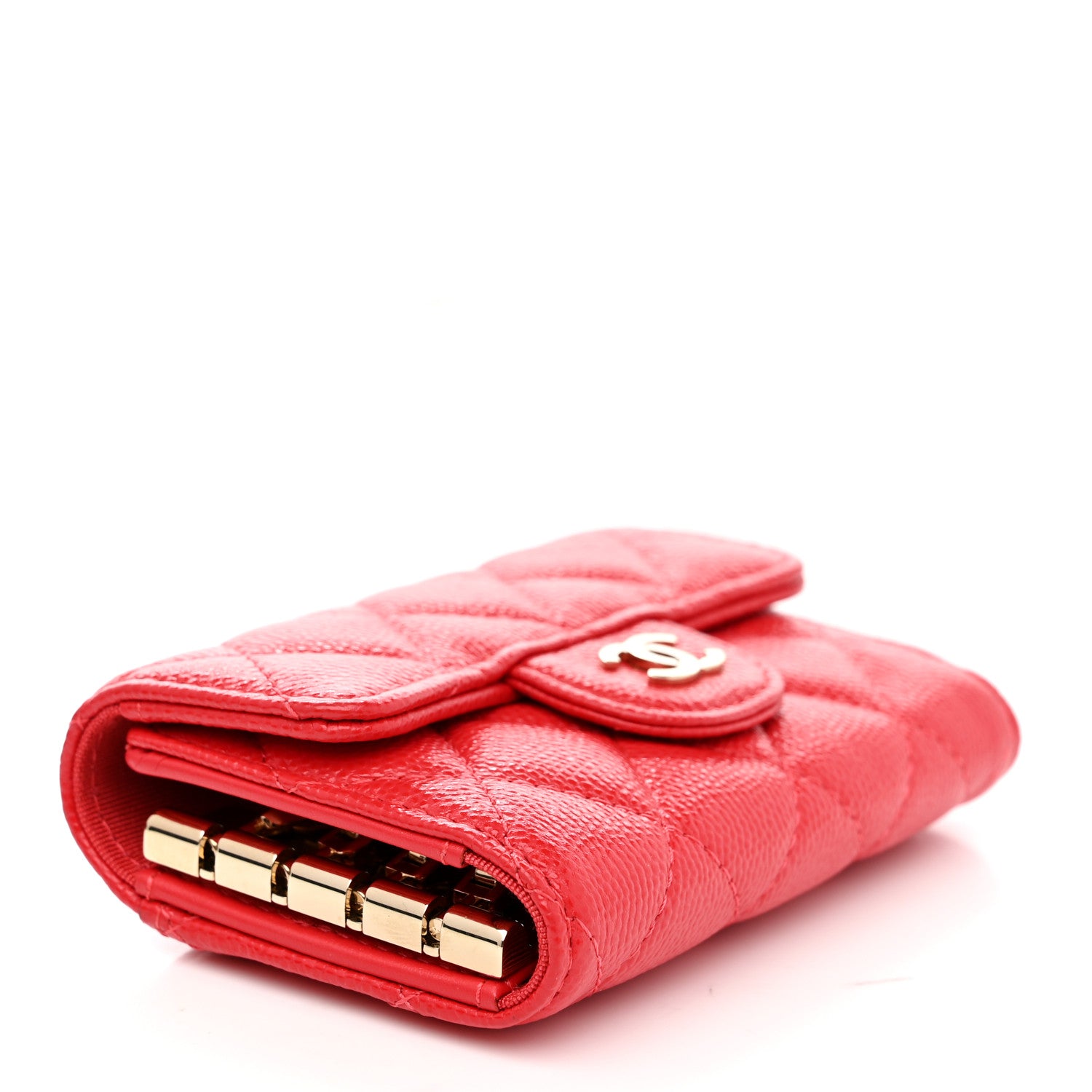 Chanel Caviar Quilted Classic 4 Key Holder Wallet Red 4 of 8