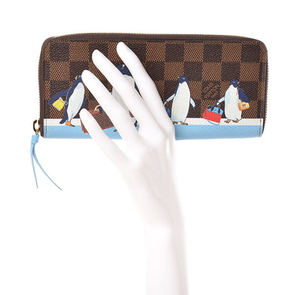 Louis Vuitton Damier Ebene 2017 Christmas Animation Clemence Wallet 2 of 8