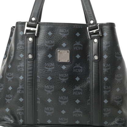 MCM Visetos Shopping Tote Black 8 of 16