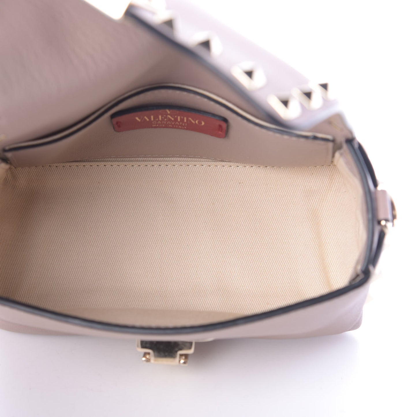 Vitello Mini Rockstud Crossbody Bag Poudre
