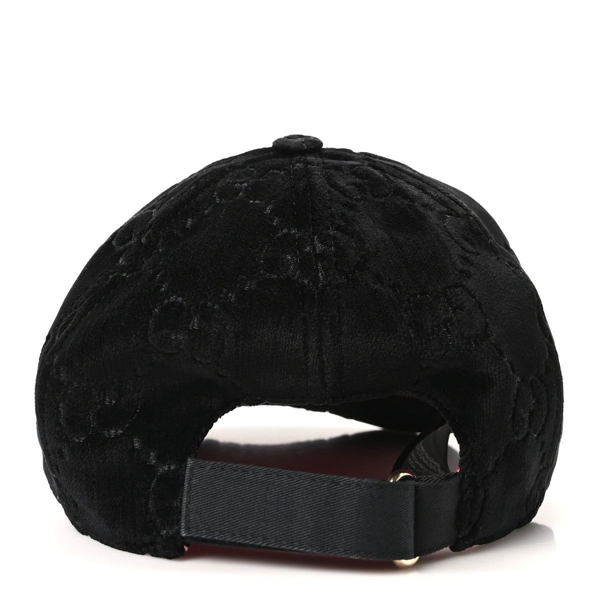 Velvet GG Monogram Baseball Hat S Black