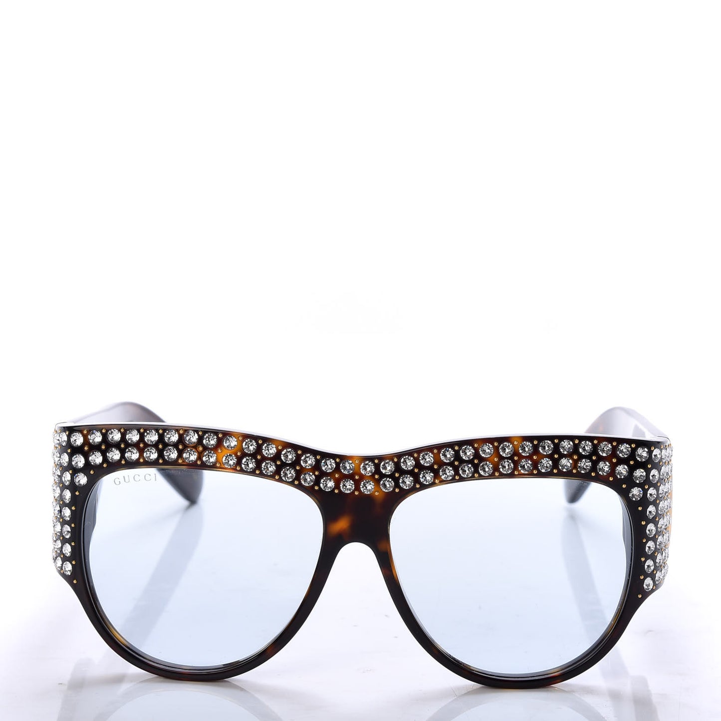 Acetate Crystal Oversize Hollywood Forever Sunglasses GG0144S Tortoiseshell