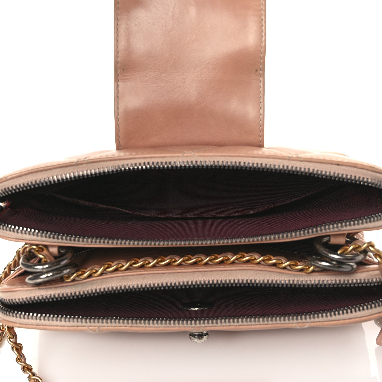 Chanel Aged Glazed Calfskin Quilted Daily Walk Crossbody Beige 5 of 10