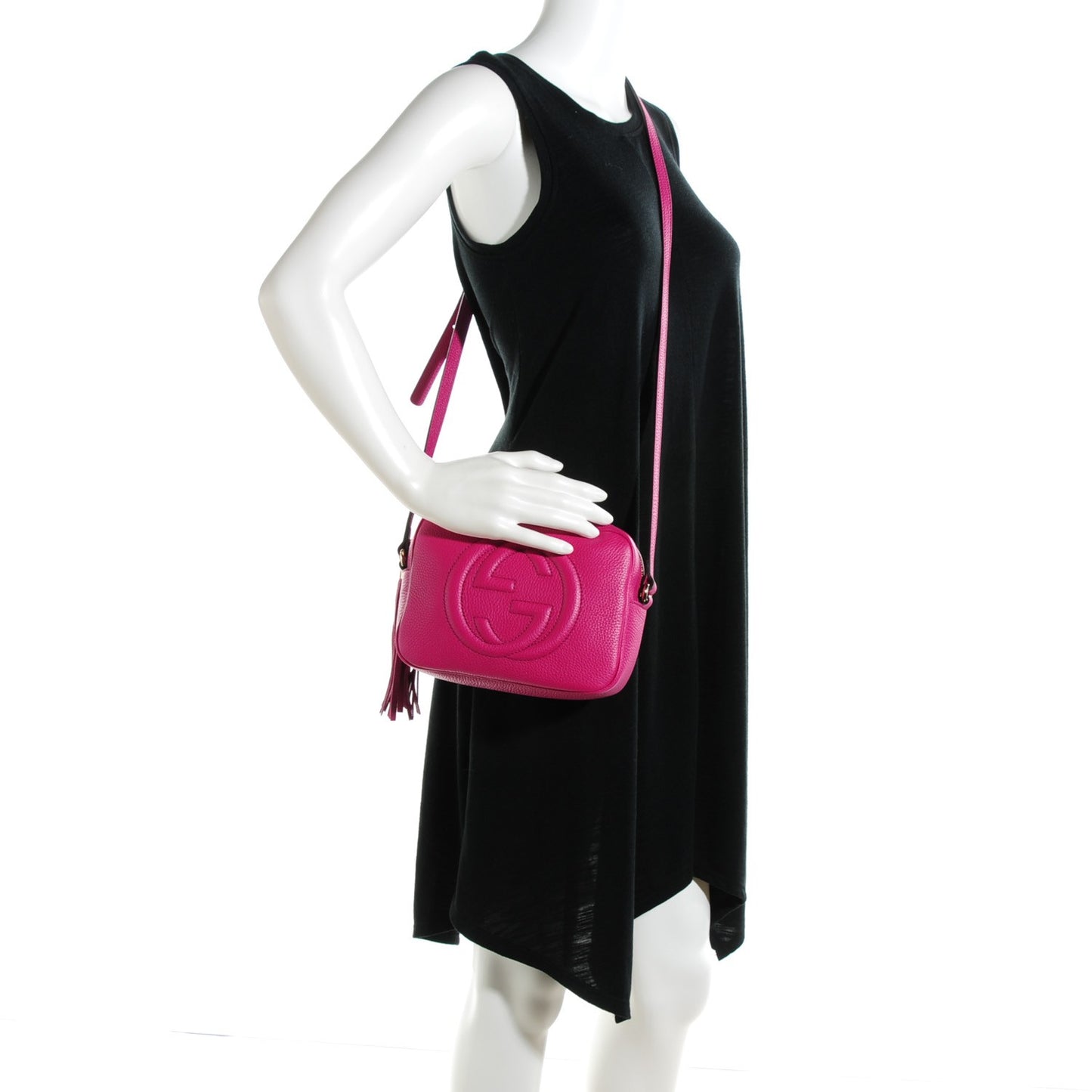 Cellarius Calfskin Small Soho Disco Bag Bright Bouganville
