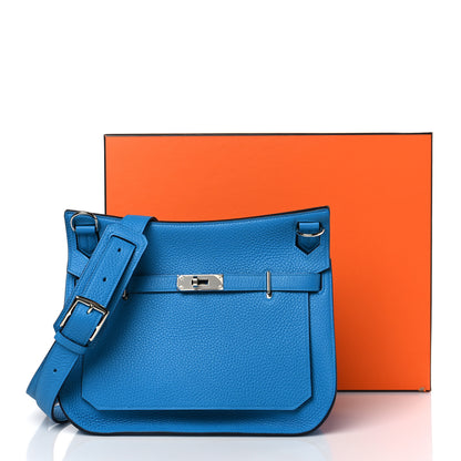Hermes Taurillon Clemence Jypsiere 28 Bleu Frida 3 of 10