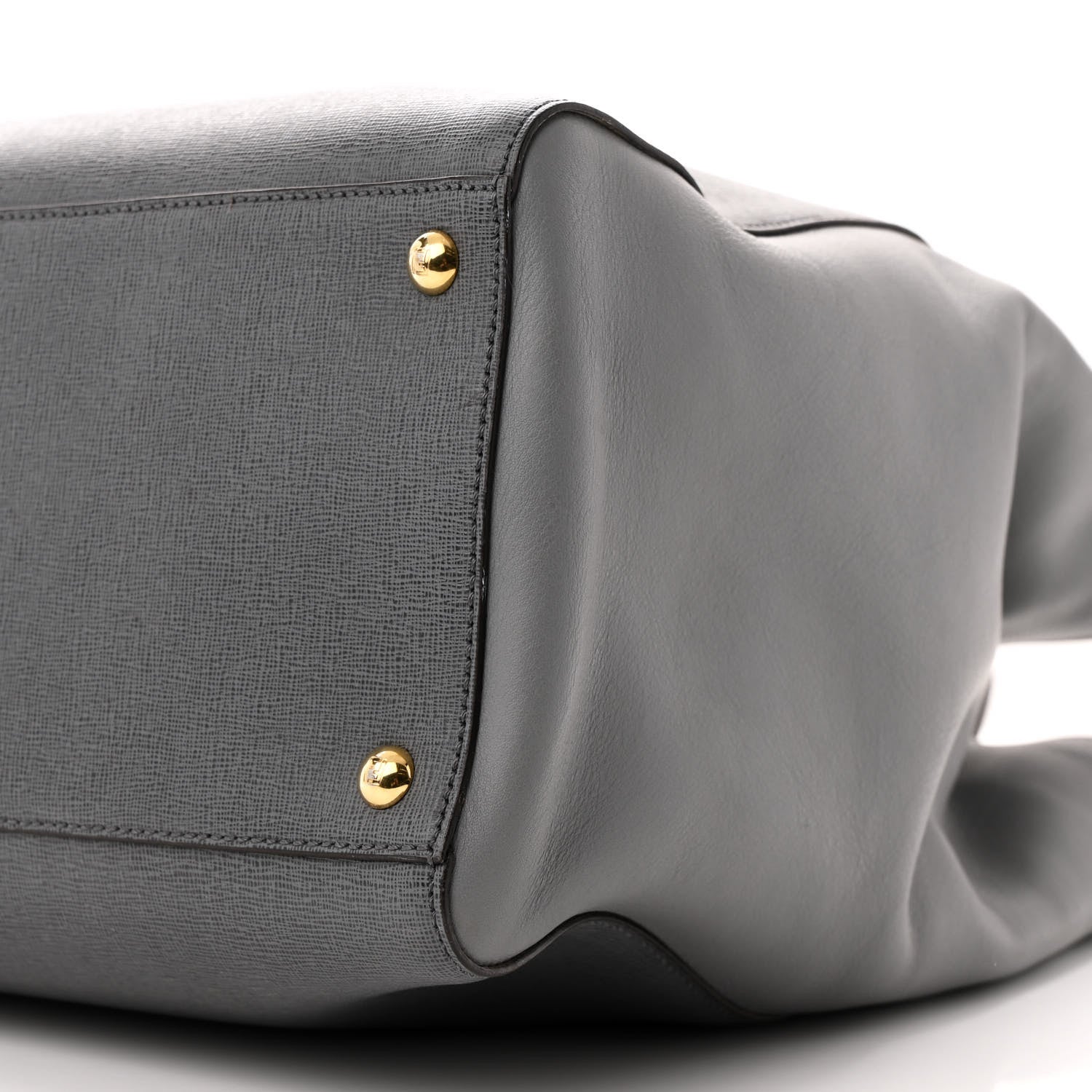 Fendi Vitello Large 2Jours Tote Grigio Grigio Chiaro 10 of 11