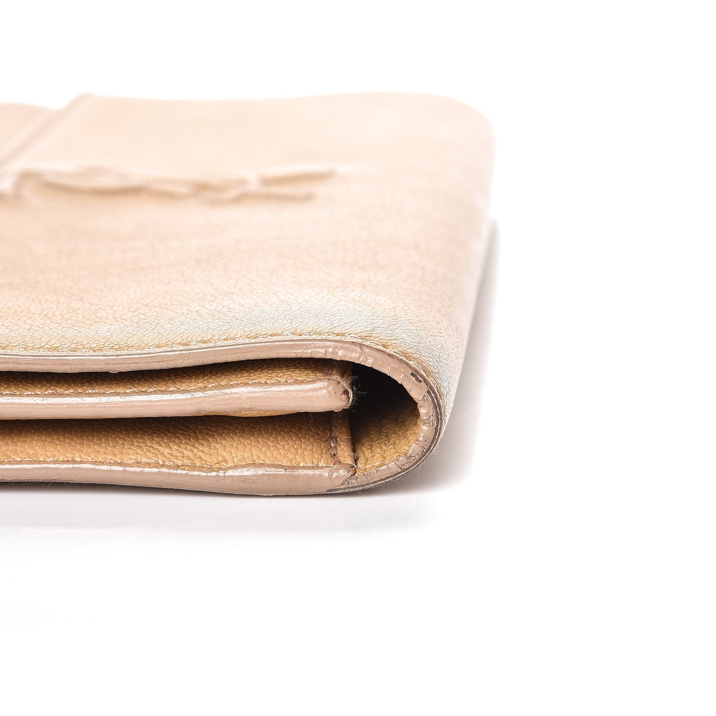 Chevre Small Belle de Jour Clutch Beige