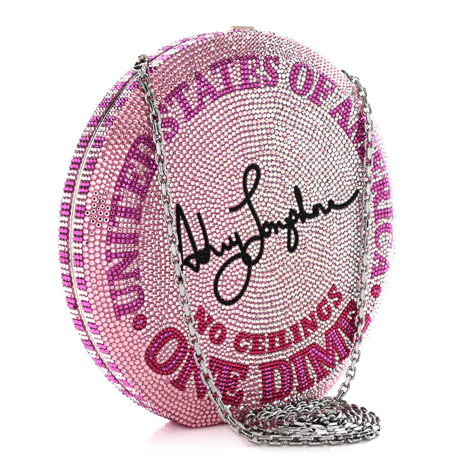 Judith Leiber Crystal No Ceilings Dime Disc Bag Pink 3 of 13