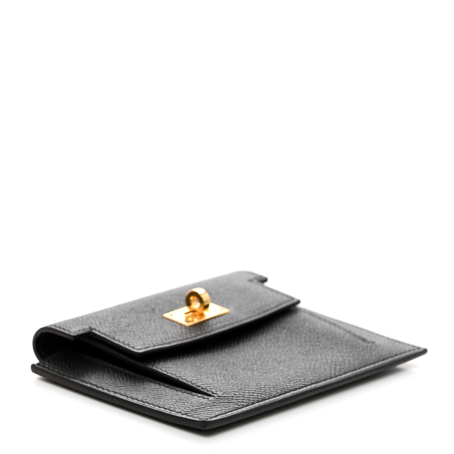 Hermes Epsom Kelly Pocket Compact Wallet Black 4 of 8