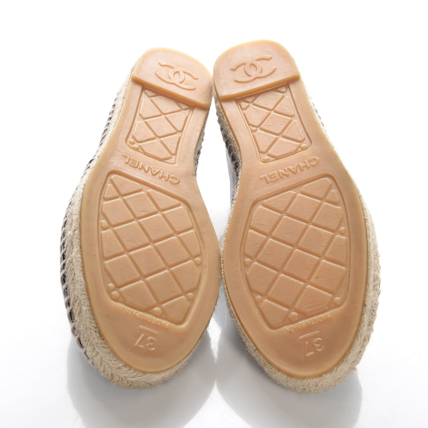 Chanel Lambskin CC Espadrilles 37 Black 5 of 11